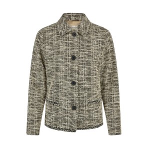 Barbara Lebek blazer kraag knopen Zwart zand Barbara Lebek blazer kraag knopen Zwart zand